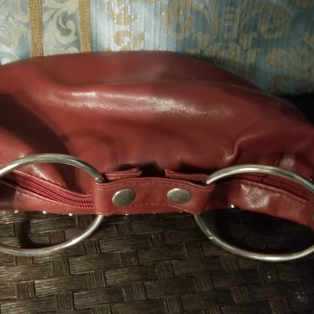 Red Studded Handbag - Picture 2 of 4